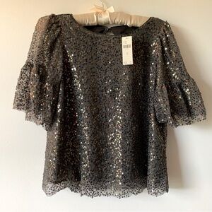 NWT Maeve by Anthropology Sequined Shirt